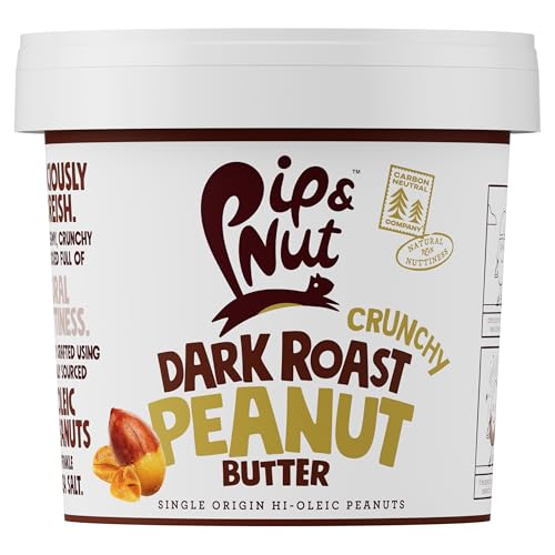 Pip & Nut – Ultimative extra knusprige, dunkel geröstete Erdnussbutter (1 kg) | Kein Palmöl, ohne Zuckerzusatz, ein natürliches Produkt, vegan und Einzelner Ursprung Hi-Oleic Erdnüssed, 1 Stück