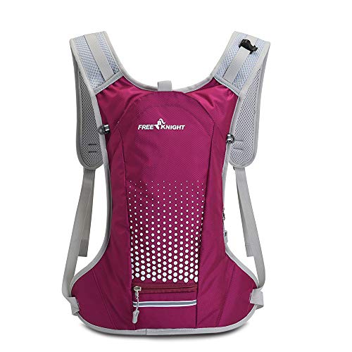 6L wasserdichter atmungsaktiver Fahrrad-Fahrradrucksack mit Helm-Organizer-Tasche, Trinkrucksack zum Radfahren Reiten Laufen WandernLaufen (Rosenrot)
