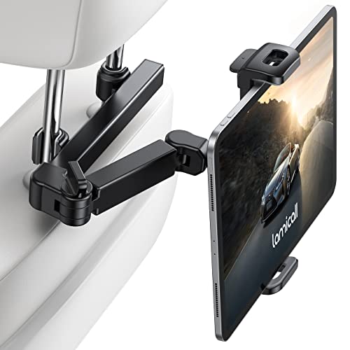 Lamicall Tablet Halterung Auto, Tablethalterungen Auto - Ausziehbare KFZ Tablet Halter Kopfstütze, Universal Tablet Kopfstützenhalter für iPad, Switch, Sumsung Tab, Smartphone und 4,7-11 Zoll Geräte