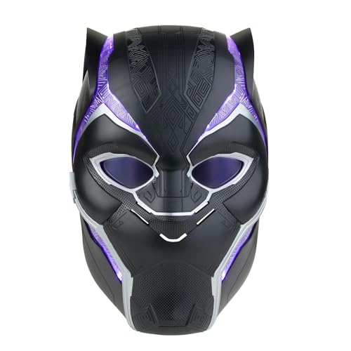 Hasbro Marvel Legends Series Black Panther elektronischer Premium Helm mit Lichtern und klappbaren Linsen, Rollenspielartikel, F3453, Multi