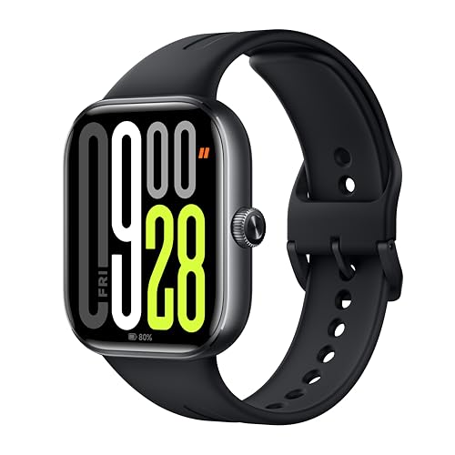 Xiaomi Redmi Watch 5 – 2.07' AMOLED, 60Hz, 24 Tage Akku, 150+ Sportmodi, 5ATM wasserfest, GNSS, Herzfrequenz & SPO₂-Sensor, Bluetooth Calling, Aluminium-Rahmen, drehbare Krone, Obsidian Black