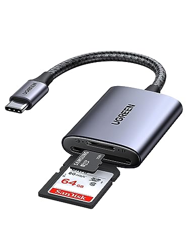 UGREEN USB C 104 MB/S Kartenleser SD Micro SD Card Reader Typ C Kartenlesegerät USB C Card Reader kompatibel mit iPhone 15 Serien, Galaxy S23/S23 Ultra,iPad Pro/iPad Air,MacBook Pro/MacBook Air usw.