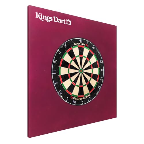 Kings Dart Dart-Set | Dartboard Komplettset: Turnier-Dartscheibe + Dart-Surround | Sisal-Borsten, Spider-Feldbegrenzung | Schutz für Wand u. Darts | Für Soft- u. Steeldarts | Markenqualität