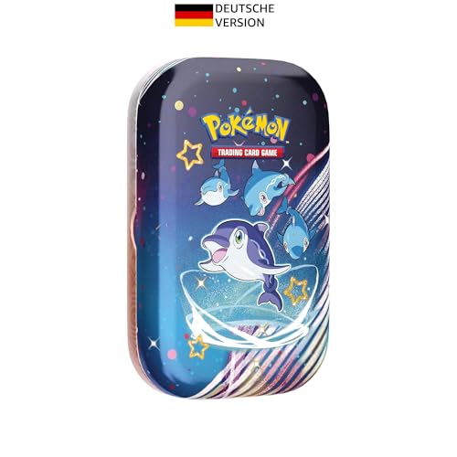 Pokémon-Sammelkartenspiel: Mini-Tin-Box Karmesin & Purpur – Paldeas Schicksale: Normifin (2 Boosterpacks, 1 Sticker & 1 Bildkarte)