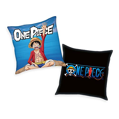 One Piece Luffy Unisex Kissen Multicolor 100% Polyester 40 x 40 cm Anime, Fan-Merch, TV-Serien