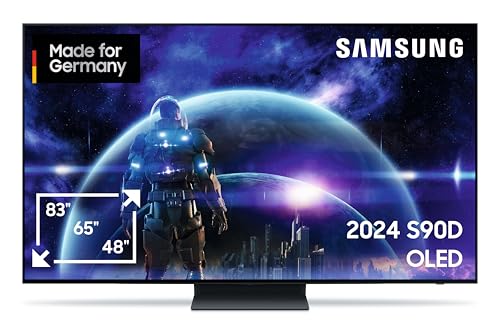 Samsung OLED 4K S90D Fernseher 48 Zoll, Samsung TV mit Neural Quantum 4K AI Gen2 Prozessor, OLED HDR+, 4K AI Upscaling, Smart TV, KI TV, GQ48S90DAEXZG, Deutsches Modell [2024]