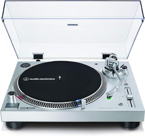 Audio-Technica LP120XUSBSV Direktangetriebener Plattenspieler (Analog und USB) Silber