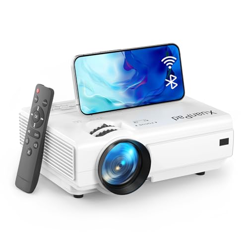 [Manual Focus] 2025 XuanPad Verbessertes WiFi Bluetooth Mini Beamer, Mini Projektor HD 1080P Unterstützt, Heimkino Video Projector Kompatibel Mit Tv Stick/HDMI/USB/AV/Laptop/iPhone/Android
