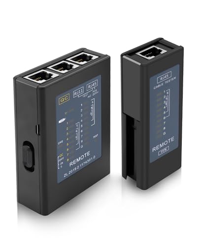RUIZHI RJ45 Netzwerktester Network Tester - Netzwerk Tester für RJ45 RJ11 RJ12 Netzwerkkabel, QC,POE Lan Tester, Ethernet Durchgangsprüfer Kabeltester, Leitungstester Kabelprüfer
