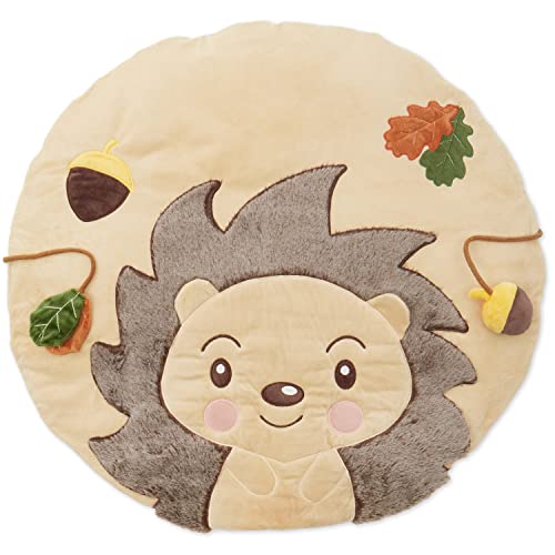 Bieco Baby Krabbeldecke Ø 70 cm | Igel Motiv Activity Decke Baby | Krabbeldecke für Baby | Geeignet für Baby Spielbogen | Plüsch Baby Spielmatte | Spieldecke Baby | Krabbelmatte für Spieltrapez