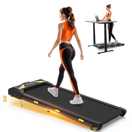 4 in 1 Laufband für Zuhause mit Neigung 1-6km/h Walking Laufband Pad, Geräuscharme Laufbänder mit Fernbedienung