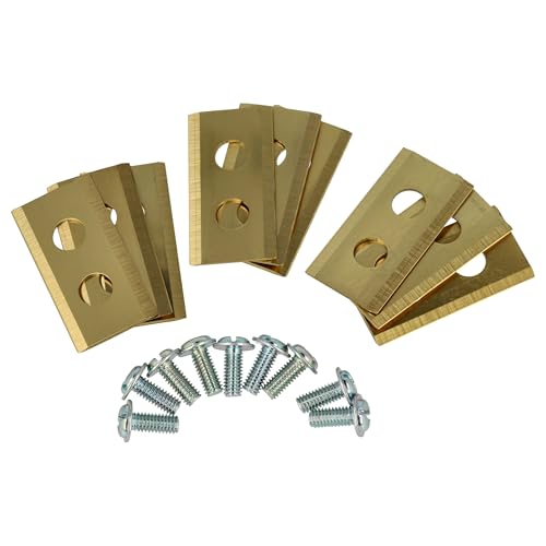 vhbw 9X Messer Klingen kompatibel mit Worx Landroid L1500i, M500 B, M1000, M1000i, M800, S500i, M WG794E, WA0176, WA0190 Mähroboter UVM. (Titan, 0.75mm)