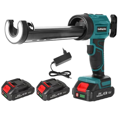 Kartuschenpresse Akku für Makita 18V, Elektrische Akku Silikonpistole 2000mAh, Elektrische Kartuschenpresse mit 4 Geschwindigkeiten und LED, Silikonpistole für 10 oz/300 ml-Kartuschen