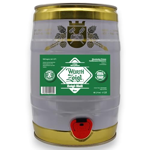 Zoigl Bier aus der Oberpfalz untergärig Partyfass 5 Liter - Brauerei Würth 5l