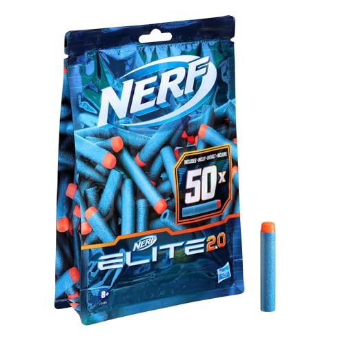 Nerf Elite 2.0 50er Dart Nachfüllpackung – enthält 20 Nerf Elite 2.0 Darts, kompatibel mit Allen Nerf Elite Blastern, für Nicht-endenden Spaß, Junge und Mädchen