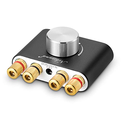 Nobsound Mini-Verstärker Bluetooth; Stereo Hi-FI Digital Amp 2.0 Kanal 50 W × 2 mit AUX-Eingang/USB/Bluetooth; kabelloser Audio-Empfänger; Soundkarte mit Stromkarte (schwarz)