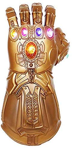 UrMsun Iron Man Infinity Gauntlet für Kinder mit 2 Ersatzbatterien, Iron Man Glove LED mit Kindersteinen