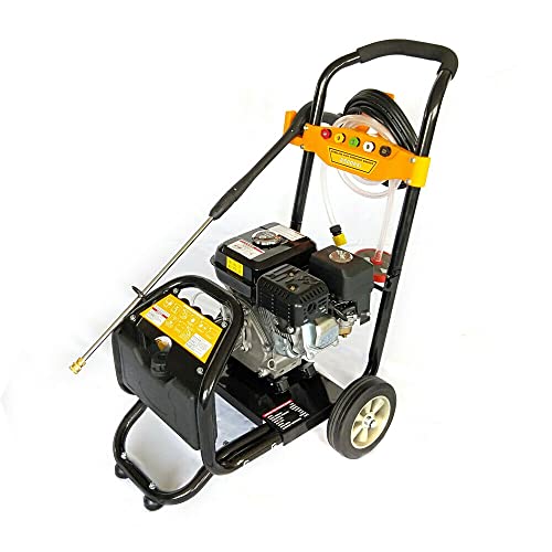 RibasuBB Hochdruckreiniger 7.5PS Motor 3600 RPM Profi Hochdruckreiniger Benzin Benzinmotor Dampfstrahler Tool Flächenreiniger mit 5 Düsen