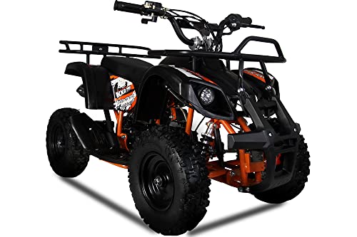 KXD M7 E-Starter 6' 49ccm Quad Mini ATV Miniquad Benzinmotor Kinderquad Kinder Enduro Pocketquad Sportquad Jugendliche Freizeitfahrzeuge Elektroquad Erwachsene Funsport rot