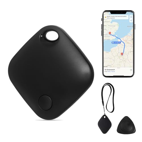 AURTEC Smart GPS Tracker für Haustiere, Fahrzeuge, Schlüssel und Gepäck, kompatibel mit Apple Find My App (nur iOS), Echtzeit-globale Standortverfolgung, Lange Akkulaufzeit, Geo-Fencing, 1 Stück