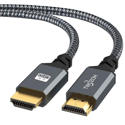 Twozoh 4K HDMI Kabel 5M, High Speed 60HZ 18Gbps geflochtenes HDMI auf HDMI Kabel 2.0 Kompatibel mit PS5, PS3, PS4, PC, Projektor, 4K UHD TV/HDTV, Xbox