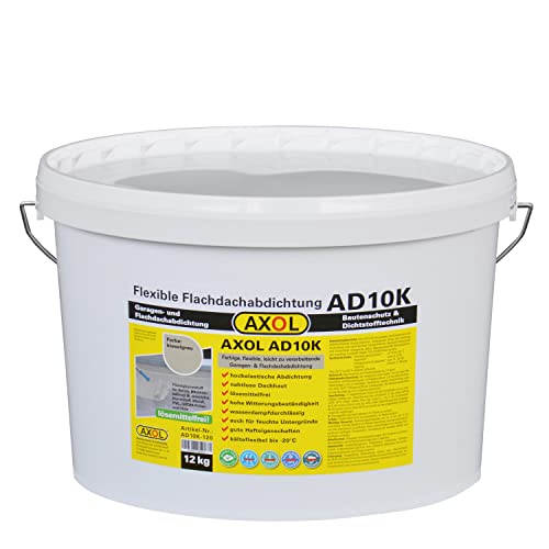 AXOL Flachdachabdichtung, Garage abdichten mit AXOL AD10 12 kg Flüssigkunststoff Farbe kieselgrau