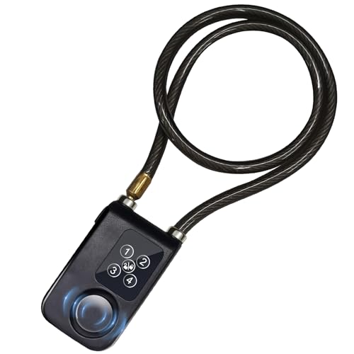 110 dB Fahrradschloss Alarm mit Anti-Diebstahl Vibrationssensor, Wasserdichtes Sicherheits-Kabelschloss für Fahrräder, Motorräder, Langlebiges Fahrradzubehör