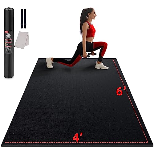 GymCope Yoga Matte Groß, 183cmx122cm breite Trainingsmatte Sportmatte XXL, 7mm Dicke Fitnessmatte rutschfest, Bodenschutzmatte Gymnastikmatte Spielmatte Pilates Matte für zuhause, Gym