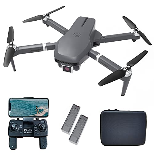 IDEA31 Drohne mit Kamera, RC FPV Drone mit GPS/Optische Flusspositionierung für Anfänger, auto Rückkehr, Faltbarer 5 GHz WIFI Quadrocopter mit Bürstenlosem Motor, Headless, Folgemodus, 2 Batterien