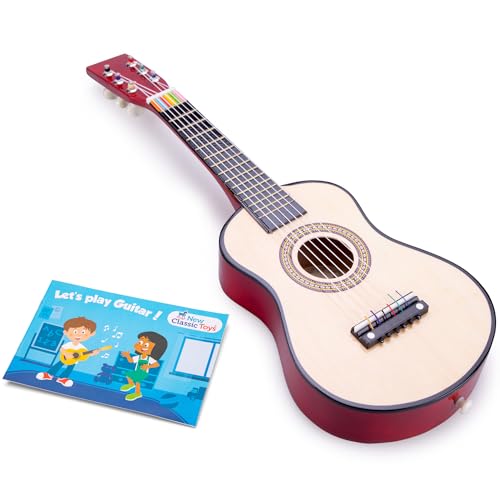 New Classic Toys - 10344 - Musikinstrument - Spielzeug Holzgitarre - Naturel