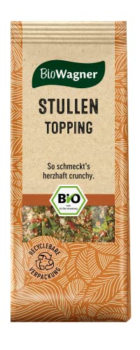 BioWagner - Bio Stullen Topping | Gewürzmischung für Butterbrot | ideal auf Frischkäse, Gurke oder Tomate | naturbelassene Bio-Zutaten | recyclebare Verpackung | 30 g