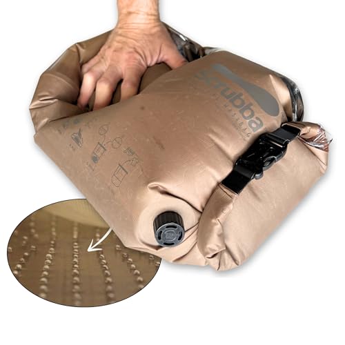 Scrubba Tragbarer Kulturbeutel – Handwaschmaschine für Hotel und Reisen – leichter und kleiner umweltfreundlicher Camping-Wäschesack zum Waschen von Kleidung überall, 16 x 6,1 x 6,1 cm
