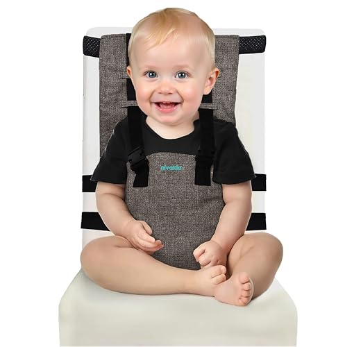 Reise Hochstuhl Baby Tragbare Sitzhilfe & Booster Seat mit Sicherheitsgurt high chair, babysitz tisch, Klappbarer Hochstuhl Baby Sitzstuhl 6–36 Monate, Sitzerhöhung für Esstisch & Unterwegs