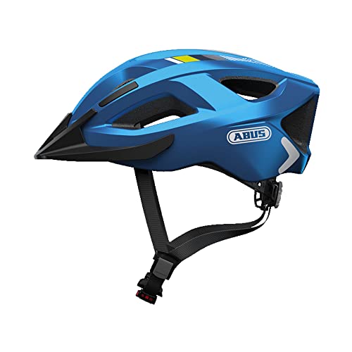 ABUS Stadthelm Aduro 2.0 - Allround-Fahrradhelm mit Licht - in sportivem Design für den Stadtverkehr - für Damen und Herren - Blau, Größe S
