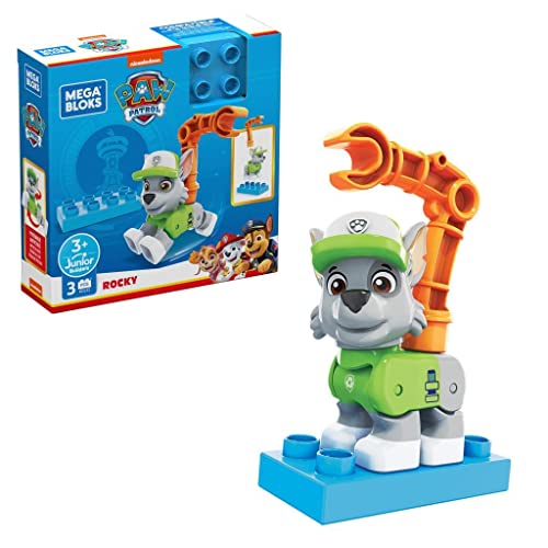 Mega Bloks Paw Patrol: Rocky - Bauklotz-Set mit 3 Teilen für Kinder ab 3 Jahren