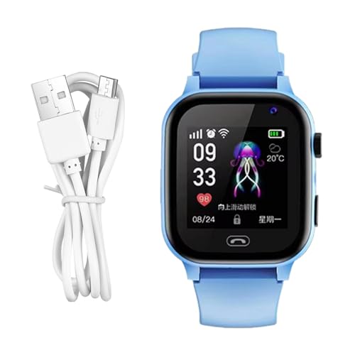 Pzuryhg Kinder-Handyuhr, 4 g, Kinder-Smartwatch, Kinderuhr mit Kamera, wiederaufladbare Kinder-Smartwatch, Kinder-Smartwatch mit Taschenlampe, GPS-Tracker-Uhr für Kinder, Smartwatch für Kinder