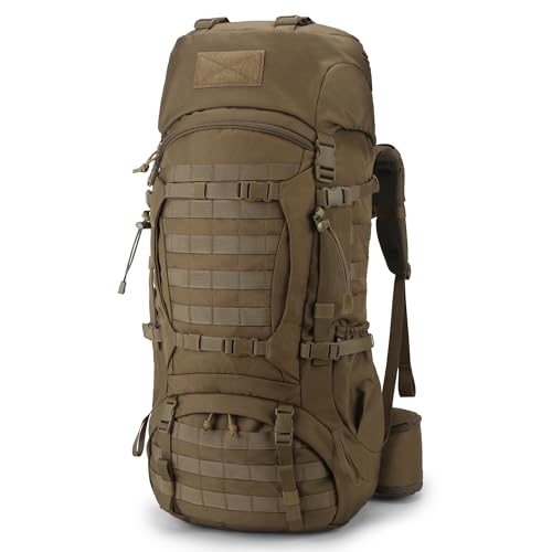 Mardingtop 70L Taktischer Militär Rucksack Trekkingrucksack mit Regenschutz Reiserucksack Für Outdoor Sport