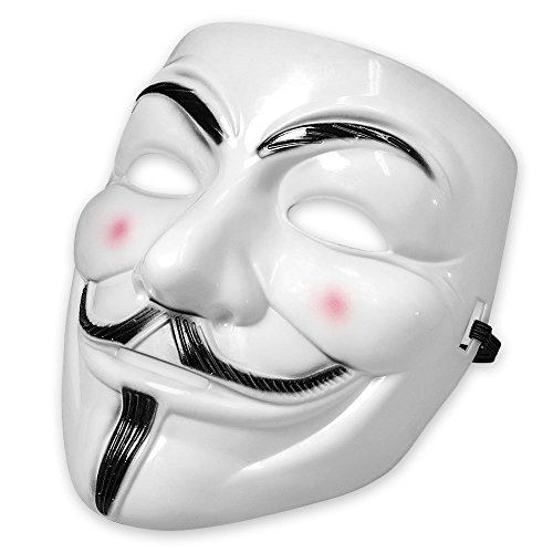 Boolavard 2023 Neue V für Rache Maske mit Eyeliner Narice Anonymous Guy Fawkes Phantasie Erwachsene Kostüm Zubehör Halloween Maske