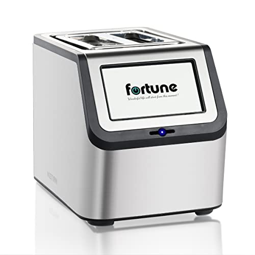 Smart Toaster mit Touchscreen, KETIAN 2-Scheiben Toaster,Abschaltautomatik, Auto Lift & Brotzentrierung,Edelstahl,1400 W