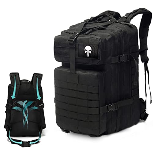 SPAHER Wanderrucksäcke 50L Armee Rucksack Survival Rucksack Reiserucksack Outdoor Rucksack Molle Tasche Assault Rucksack Wasserdicht Trekkingrucksack Militärrucksack für Outdoor Wandern Camping