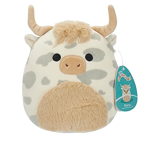 Squishmallows SQCR04117 - Borsa die Hochlandkuh 19 cm, offizielles Kelly Toys Plüsch, superweiches Kuscheltier