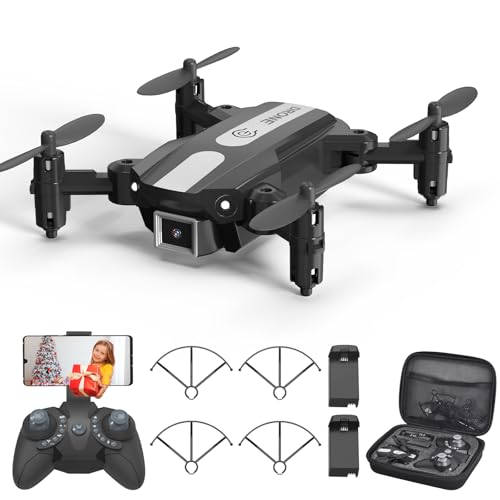 Wipkviey T25 Drohne mit kamera 1080p, Faltbar Mini Drohnen für Anfänger Erwachsene, FPV RC Quadrocopter mit 2 Batterien, WiFi Übertragung, Headless-Modus, Schwerkraft kontrolle