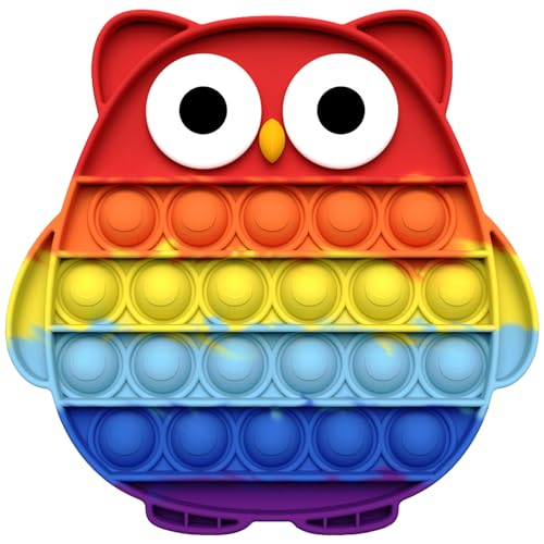 DKDDSSS Pop Bubble Silikon Figetttoys, Rainbow Plopper, Poppets Spielzeug für Kinder und Erwachsene