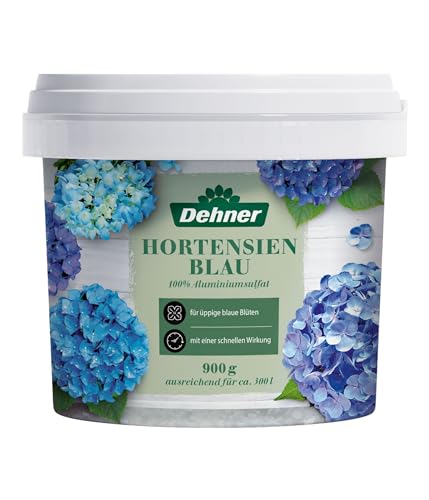 Dehner Hortensien-Blau, Pflanzenhilfsmittel, zur Blaufärbung von Hortensien, mit Sofortwirkung, 900 g, für ca. 300 l