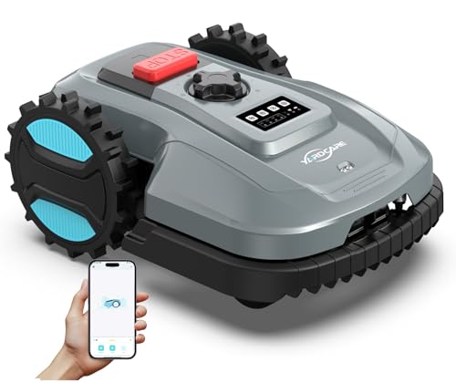 YARDCARE E400 Mähroboter mit 18cm Schnittbreite,App Steuerung,Max. bis zu 400m²,Regensensor,20-60mm Schnitthöhe,Rasenmäher Roboter mit IPX5 System,Weniger als 60 dB