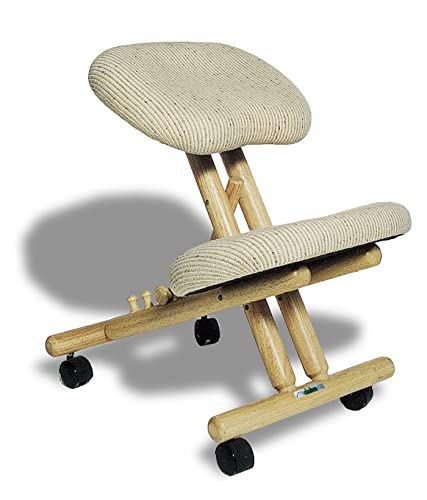 cinius Ergonomischer Stuhl Orthopädischer Kniestuhl Computerstuhl Kniehocker Stoff Natural Farbe