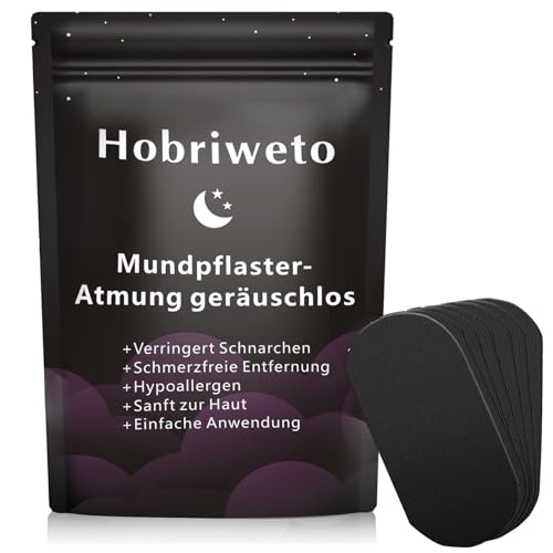 Mundpflaster gegen Schnarchen - Mouth Tape für Sleeping, Effektives Mittel für ruhigen Schlaf, Anti-Schnarch-Atmungsband, hypoallergenes Schnarchstopper-Pflaster für verbesserte Atmung