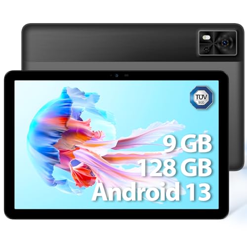 DOOGEE T10E Tablet 10 Zoll Android 13 Tablet PC, 9GB RAM+128GB ROM(TF 1TB),Tablet LTE, 6580mAh, Octa-Core, 4G LTE Dual SIM Android Tablet / 5G WiFi/FM/OTG/GPS/Widevine L1/8MP+5MP, TÜV SÜD Blaulicht