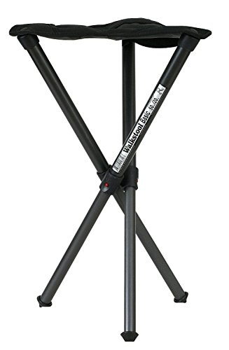 Walkstool - Modell Basic - Schwarz - 3-Beiniger Klapphocker aus Aluminium - Sitzhöhe 50 cm - Klapphocker Faltbar, Belastbar mit 150 kg - Hergestellt in Schweden