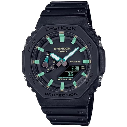 Rostfarbene Herrenuhr, Analog und Digital, Multifunktion, Neobrite-Zeiger, 20 ATM – CA.GA-2100RC-1AER